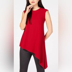Anne Klein Vibrant Red Asymmetrical Dress